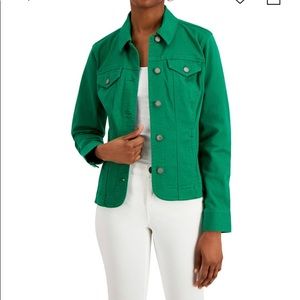 NWT Charter Club denim jacket Sz M